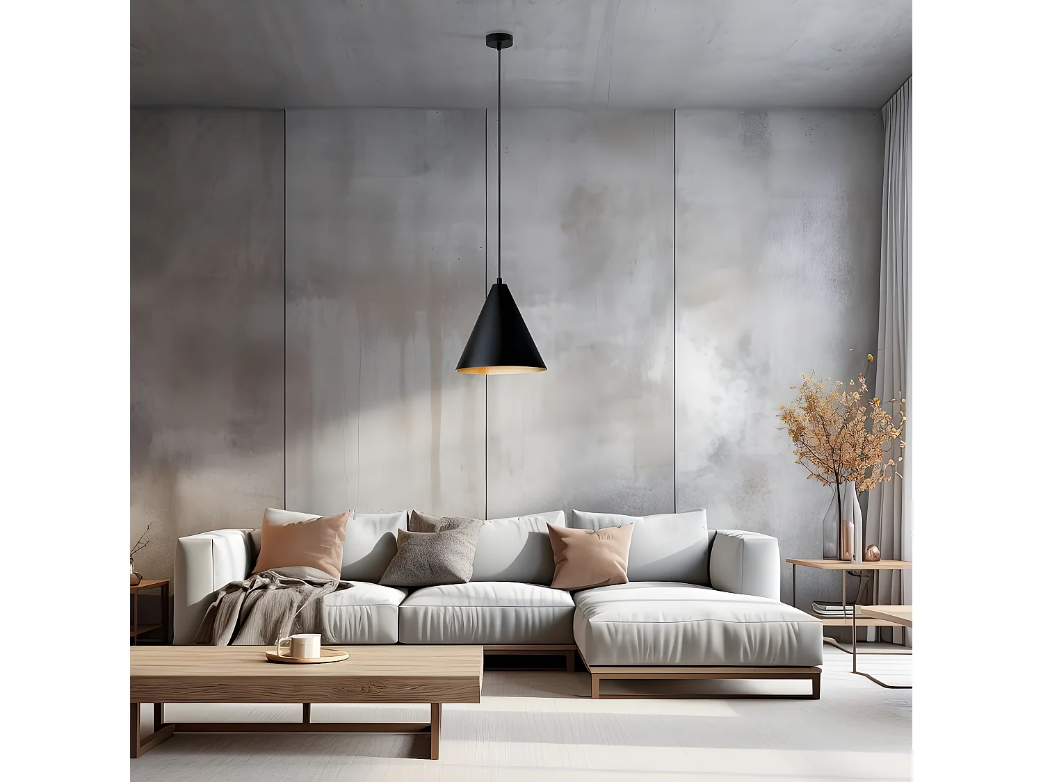 Suspension Rebel 1, Noir, 23,5x100x24 cm, Seven Design