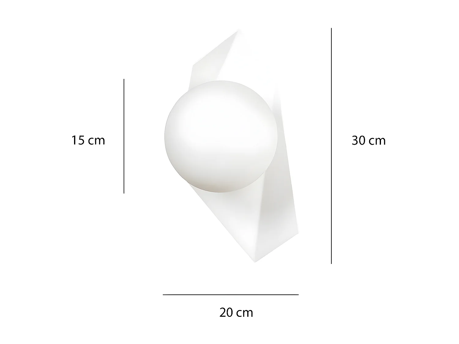 Applique Drifton, Blanc, 20x30x16 cm, Seven Design