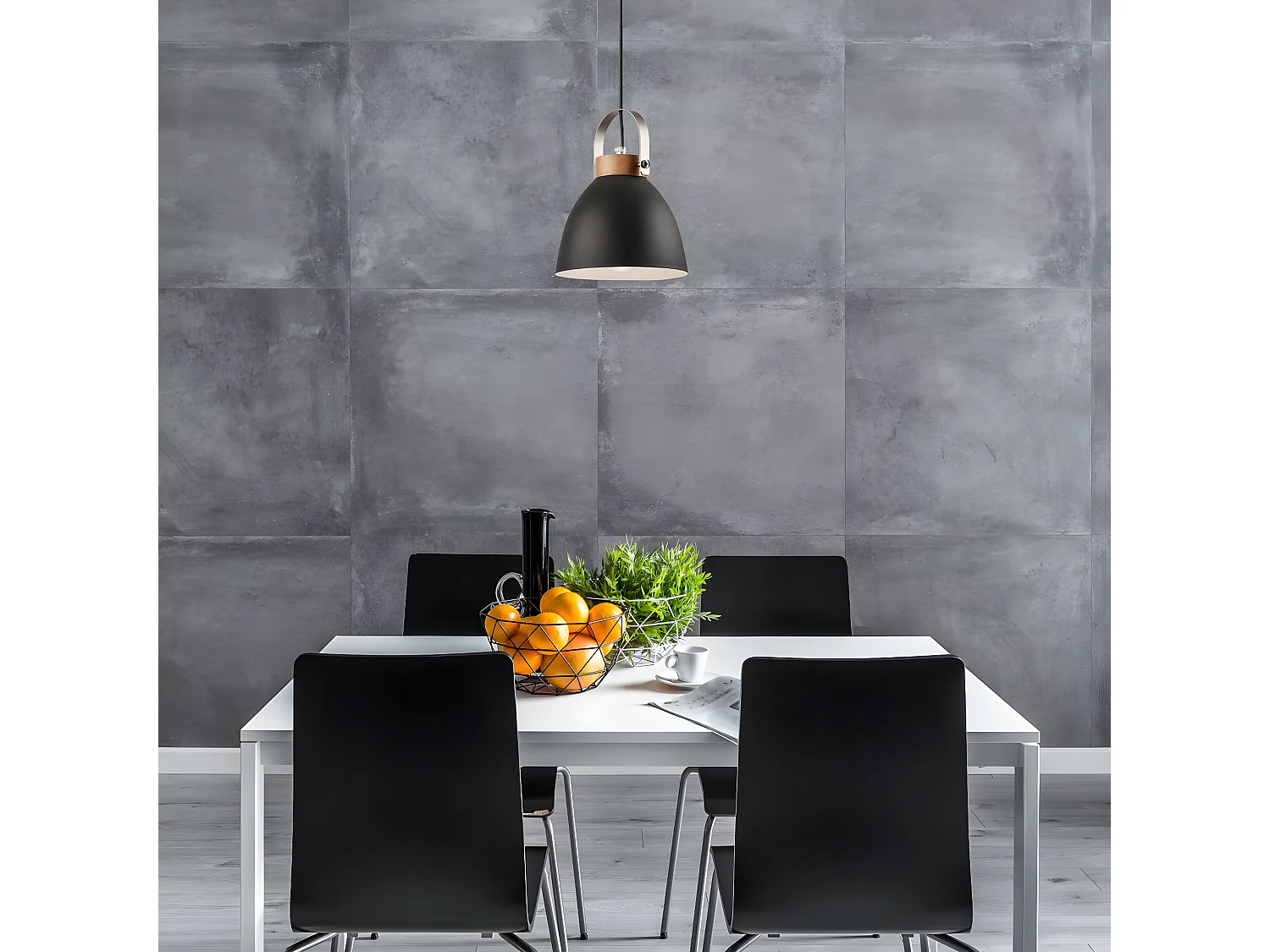 Candeeiro Suspenso Danielle, Cinzento, 18x18x81 cm, Seven Design