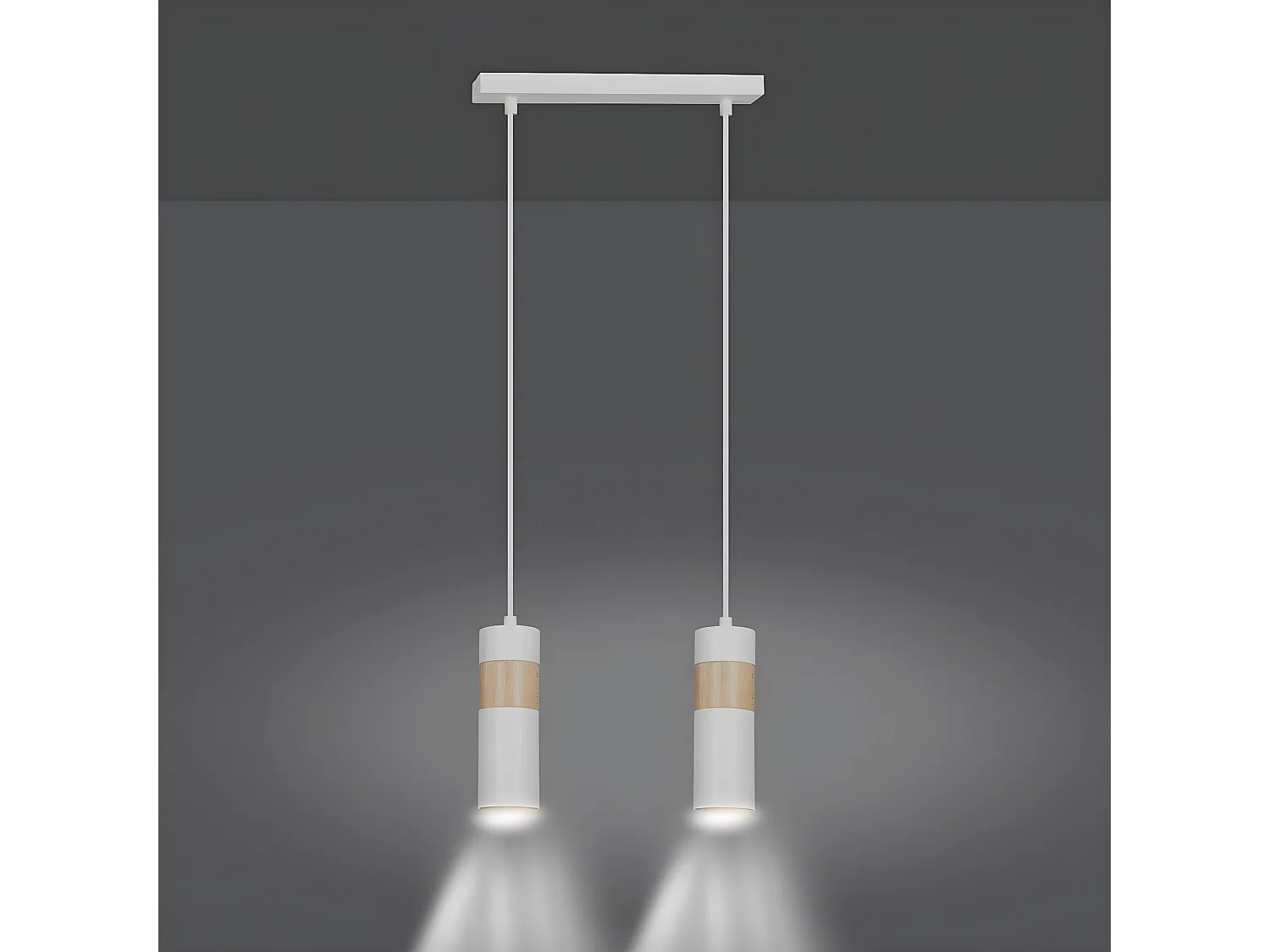 Lampada a Sospensione Akari, Bianco, 30x100x6 cm, Seven Design