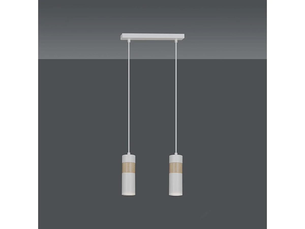 Lampada a Sospensione Akari, Bianco, 30x100x6 cm, Seven Design