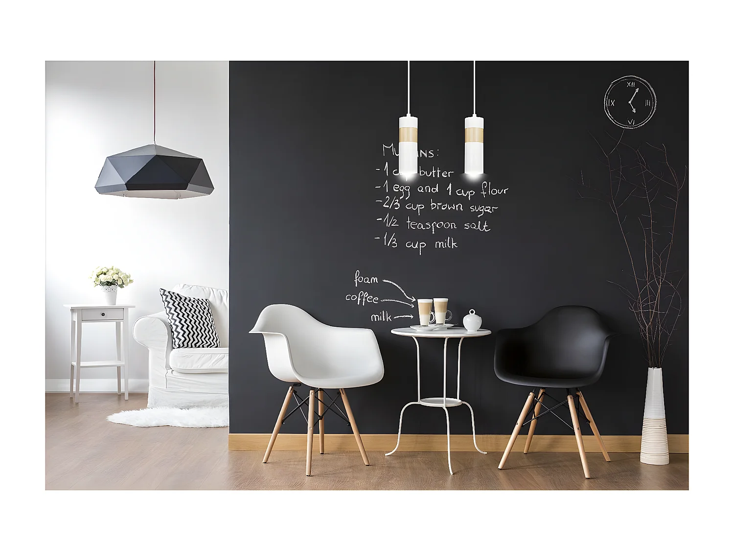 Lampada a Sospensione Akari, Bianco, 30x100x6 cm, Seven Design