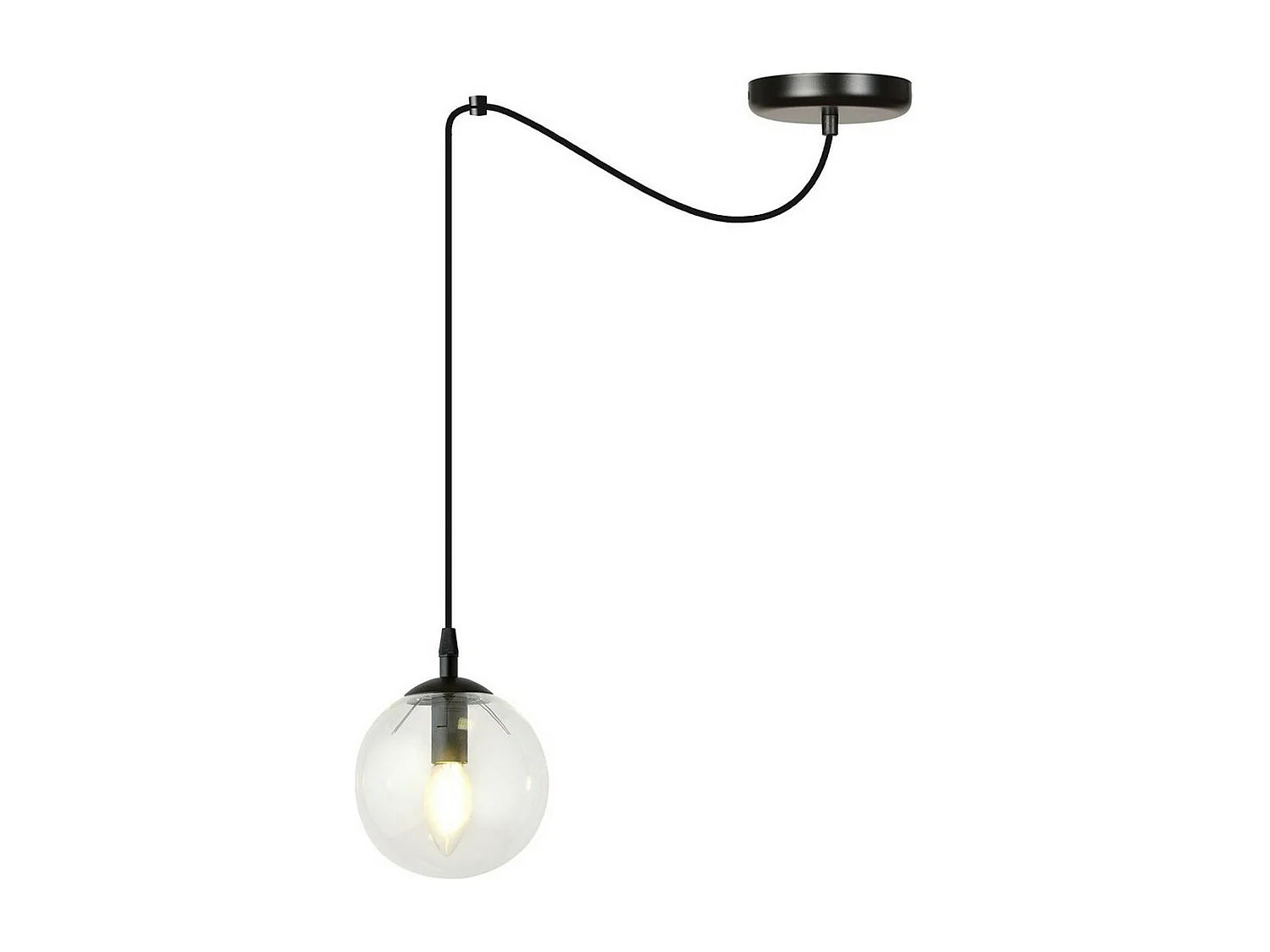Suspension Gigi, Noir, 200x200x14 cm, Seven Design