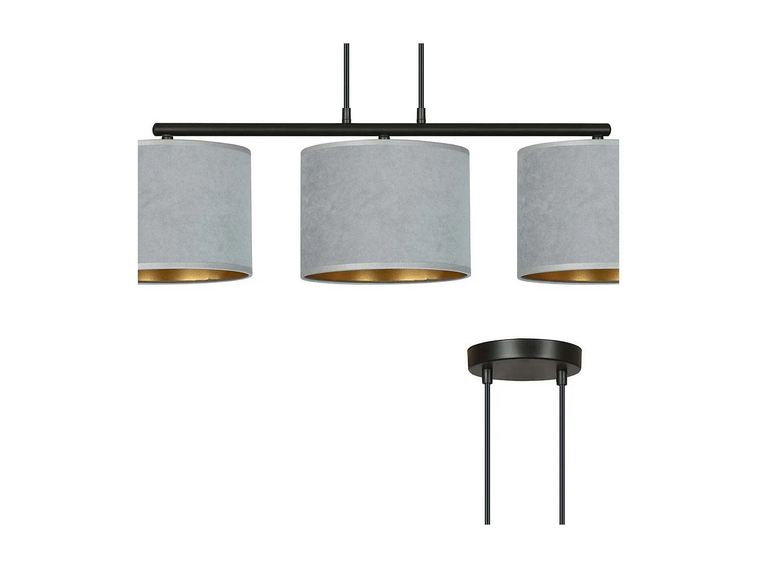 Suspension Hilde, Gris, 72x100x18 cm, EPIKASA