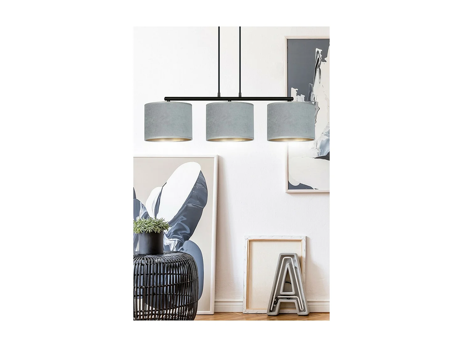 Suspension Hilde, Gris, 72x100x18 cm, EPIKASA