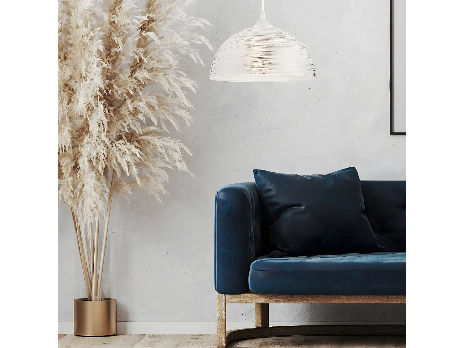 Hanglamp Marcy, Zilver, 30x30x70 cm, Seven Design