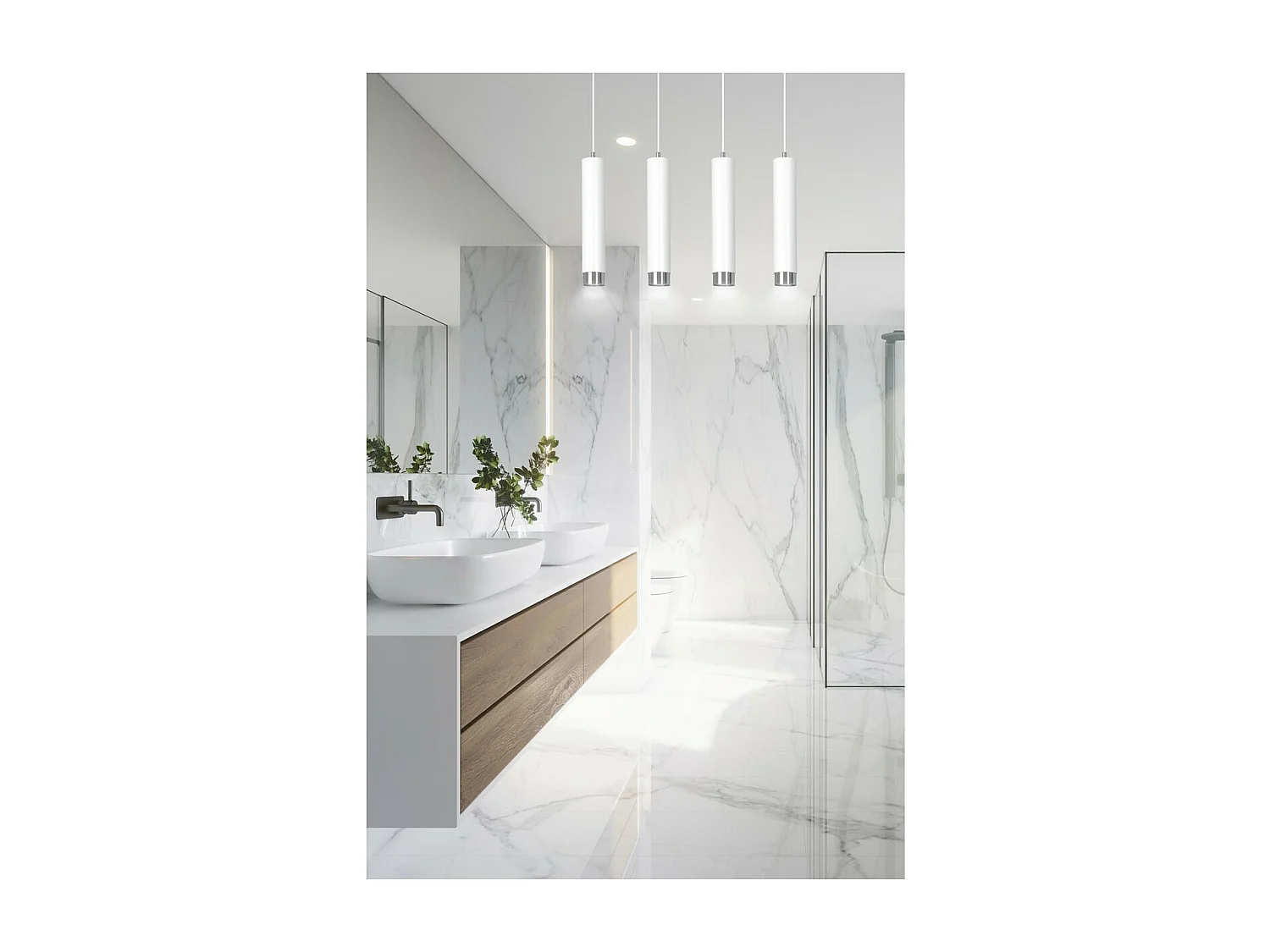 Suspension Kibo 8, Blanc, 60x100x6 cm, Seven Design