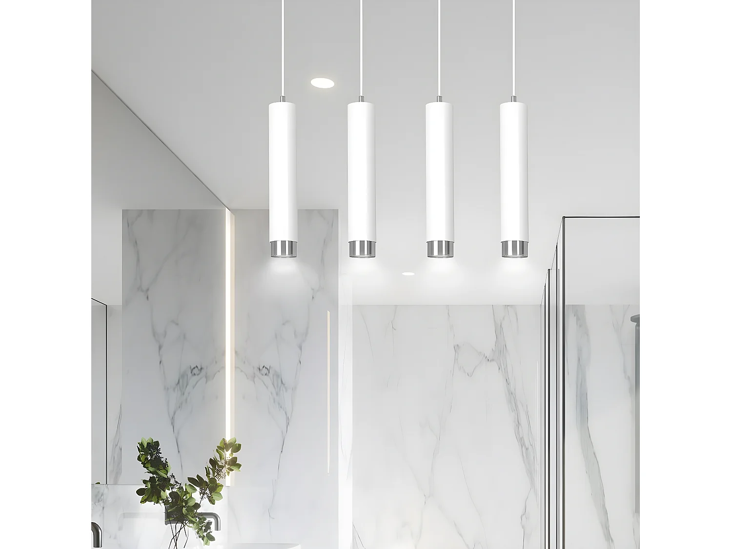 Suspension Kibo 8, Blanc, 60x100x6 cm, Seven Design