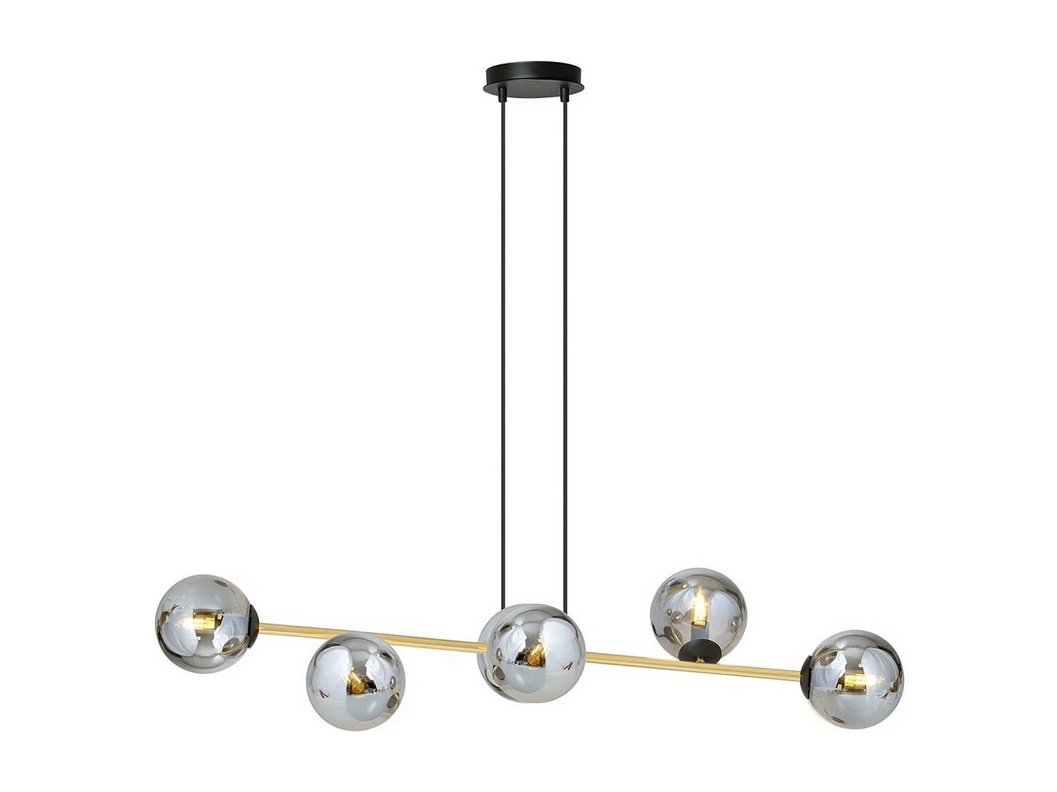 Candeeiro Suspenso Gravity 2, Preto, 110x100x29 cm, Seven Design