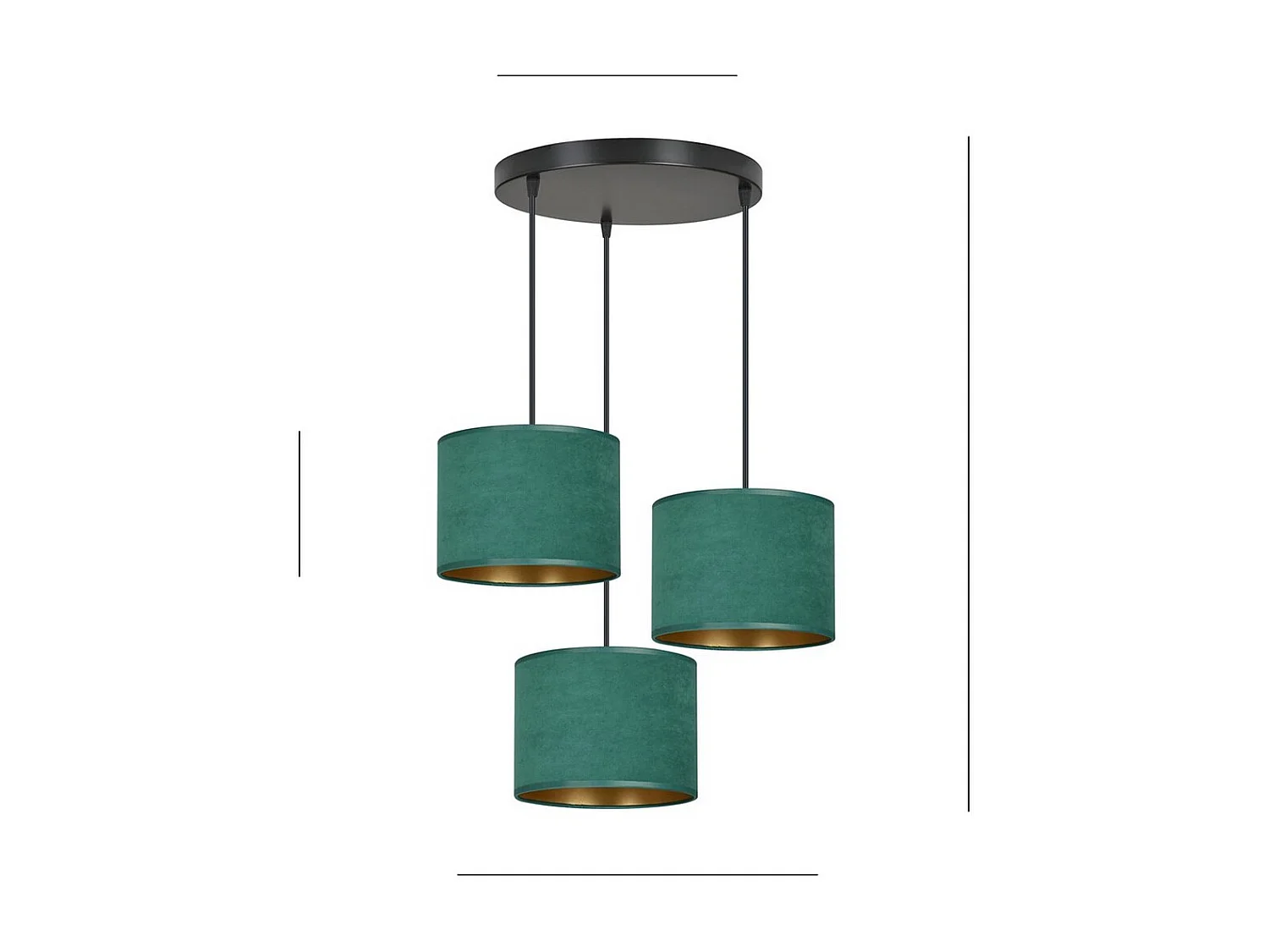 Suspension Hilde, Vert, 42x100x50 cm, EPIKASA