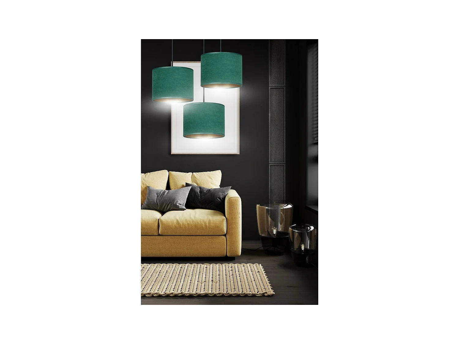 Suspension Hilde, Vert, 42x100x50 cm, EPIKASA