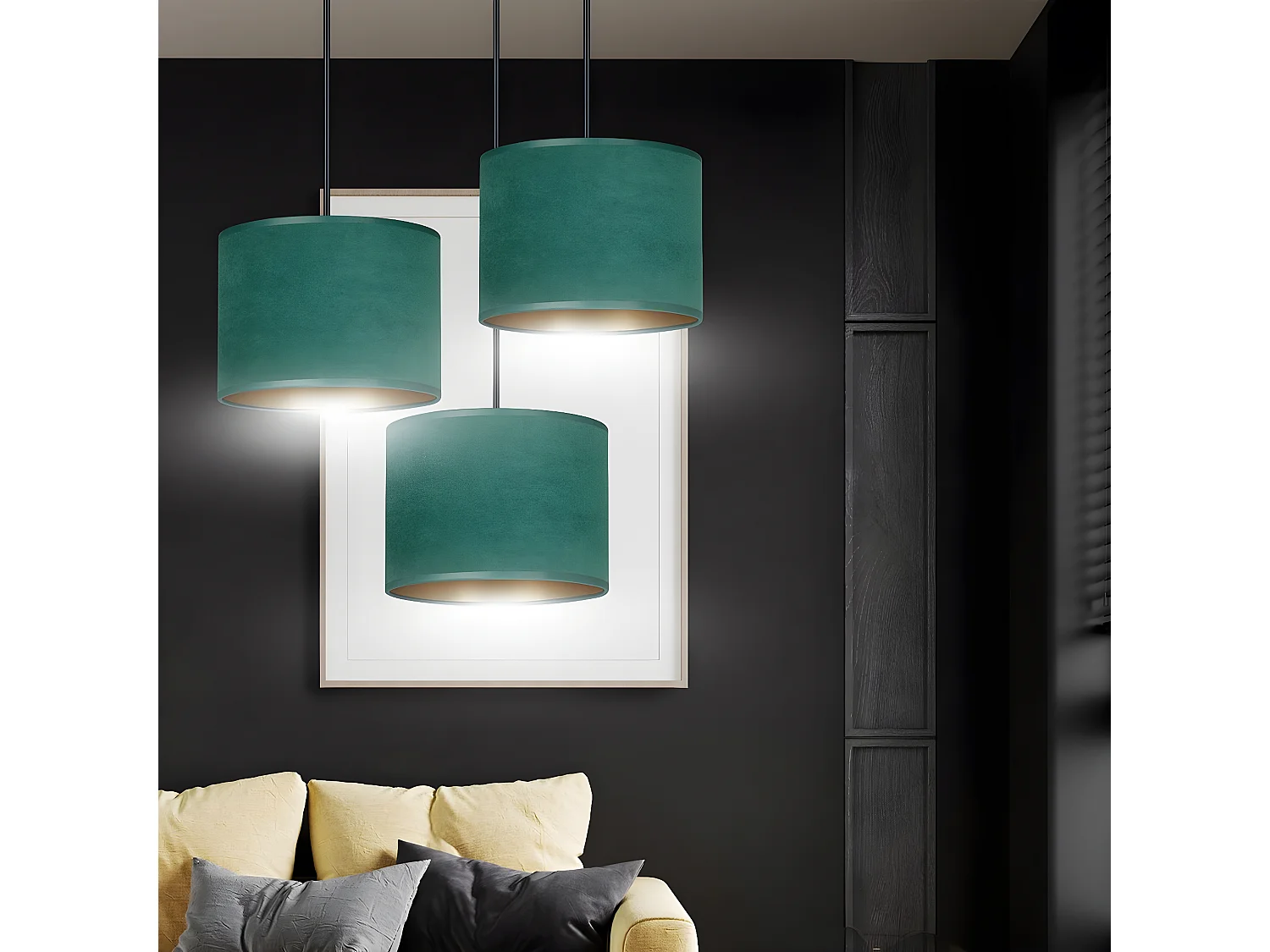 Suspension Hilde, Vert, 42x100x50 cm, EPIKASA