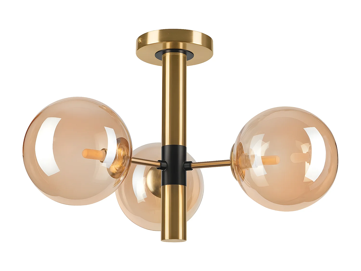 Plafonnier Rollo, Or, 36x36x32 cm, Seven Design