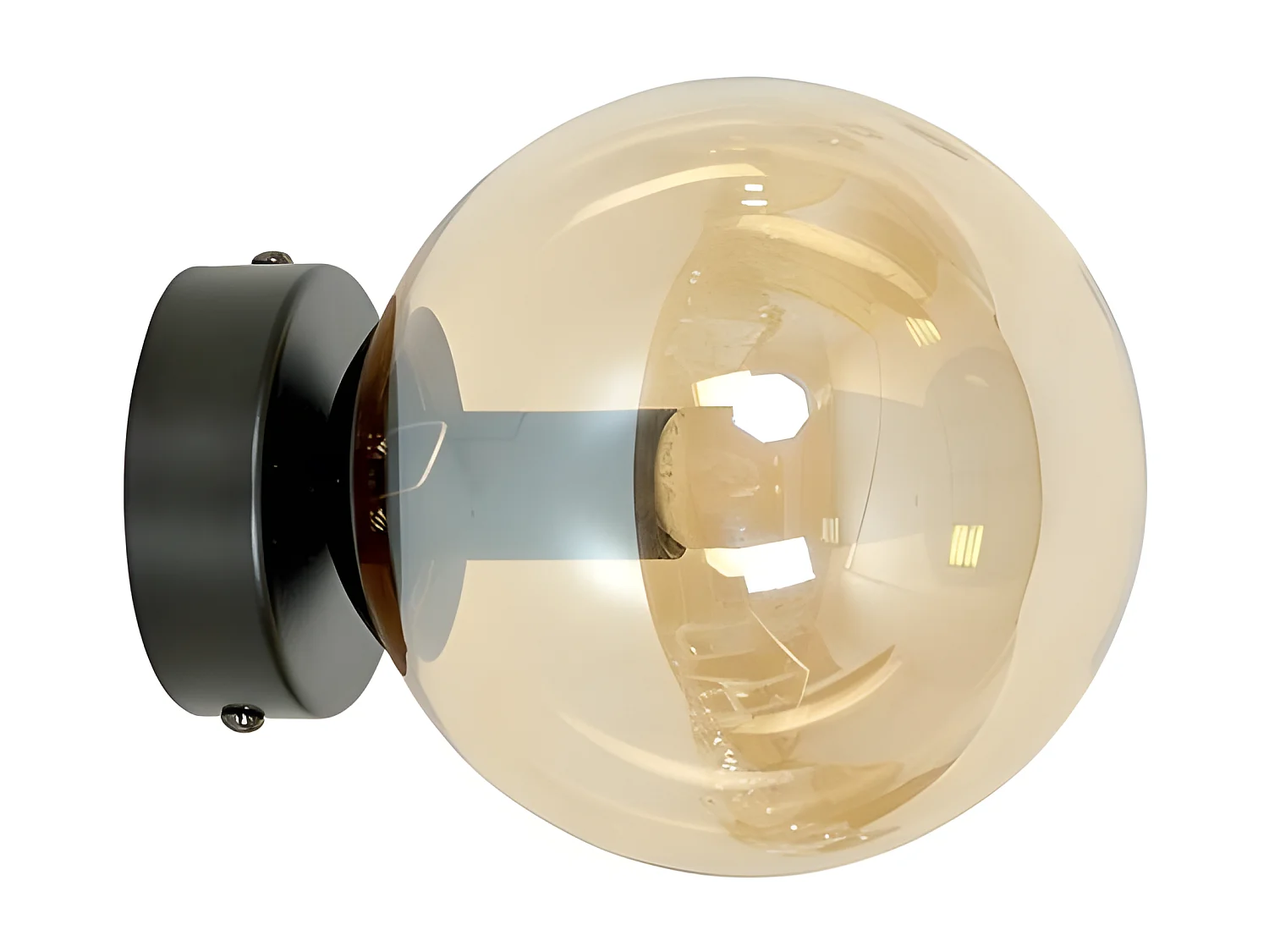 Wandlamp Rossi, Zwart, 15x15x16 cm, Epikasa