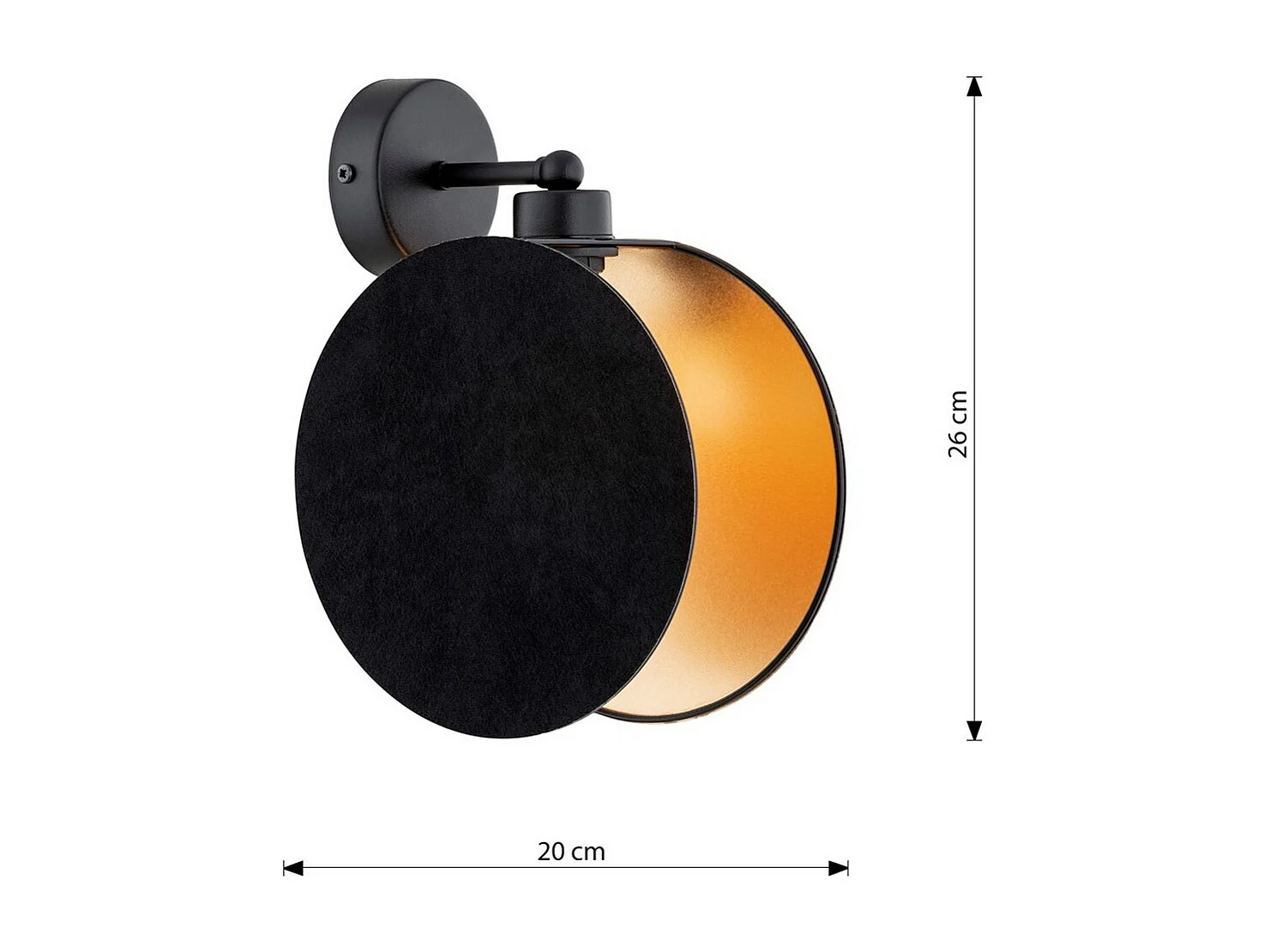 Lampa ścienna Motif, Złoto, 20x26x22 cm, EPIKASA