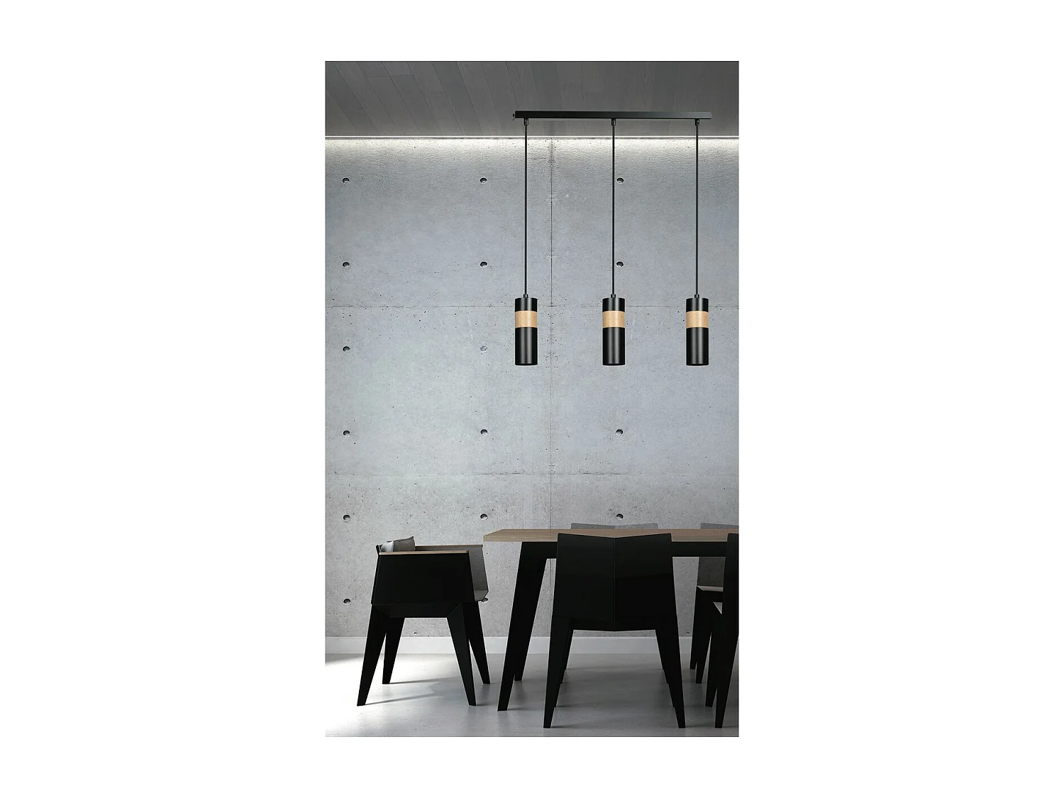 Suspension Akari, Noir, 60x100x6 cm, EPIKASA