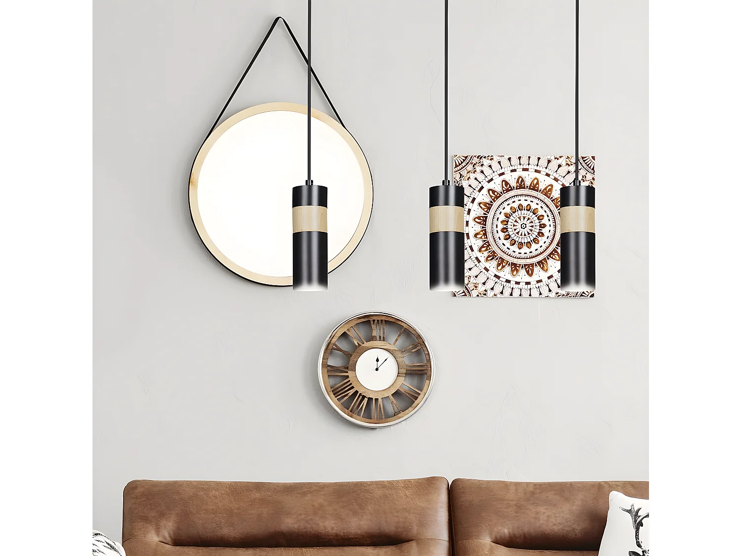 Suspension Akari, Noir, 60x100x6 cm, EPIKASA