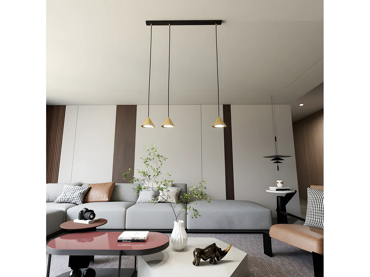 Lampada a Sospensione Elit, Nero, 70x100x12 cm, EPIKASA