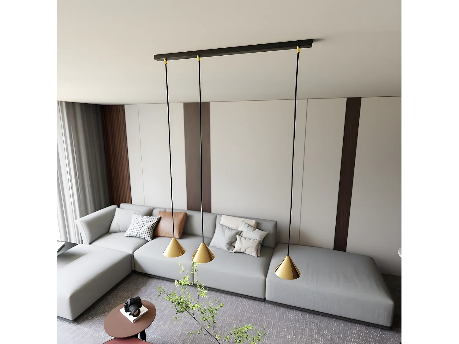 Lampada a Sospensione Elit, Nero, 70x100x12 cm, EPIKASA