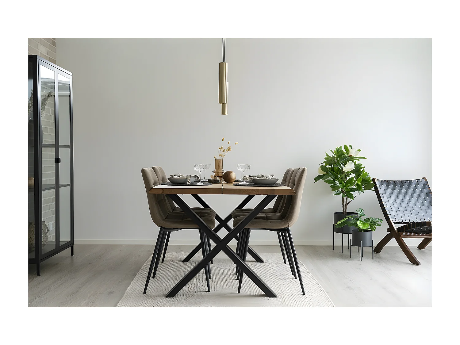 Suspension Paris, Laiton, 6x6x28 cm, Seven Design