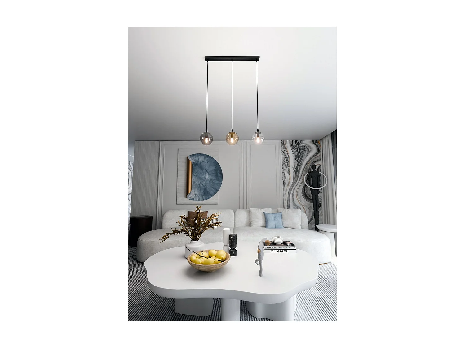 Suspension Cosmo, Noir, 70x100x14 cm, Seven Design