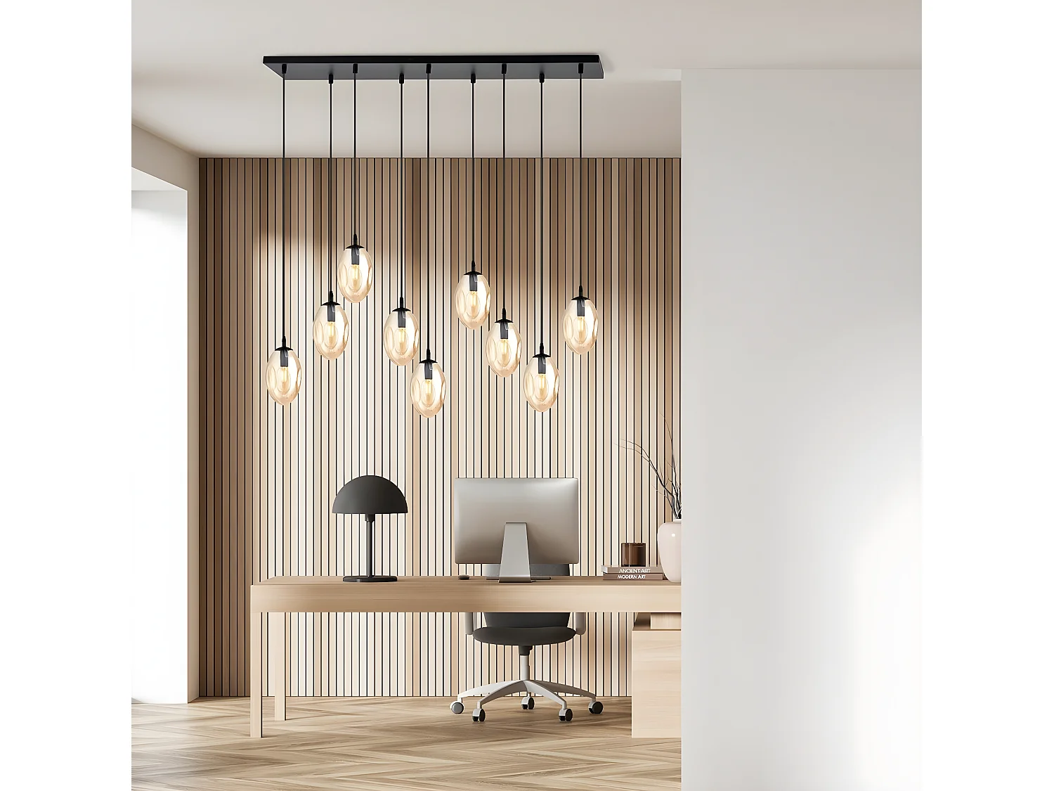 Candeeiro Suspenso Astral, Âmbar, 100x100x22 cm, Seven Design