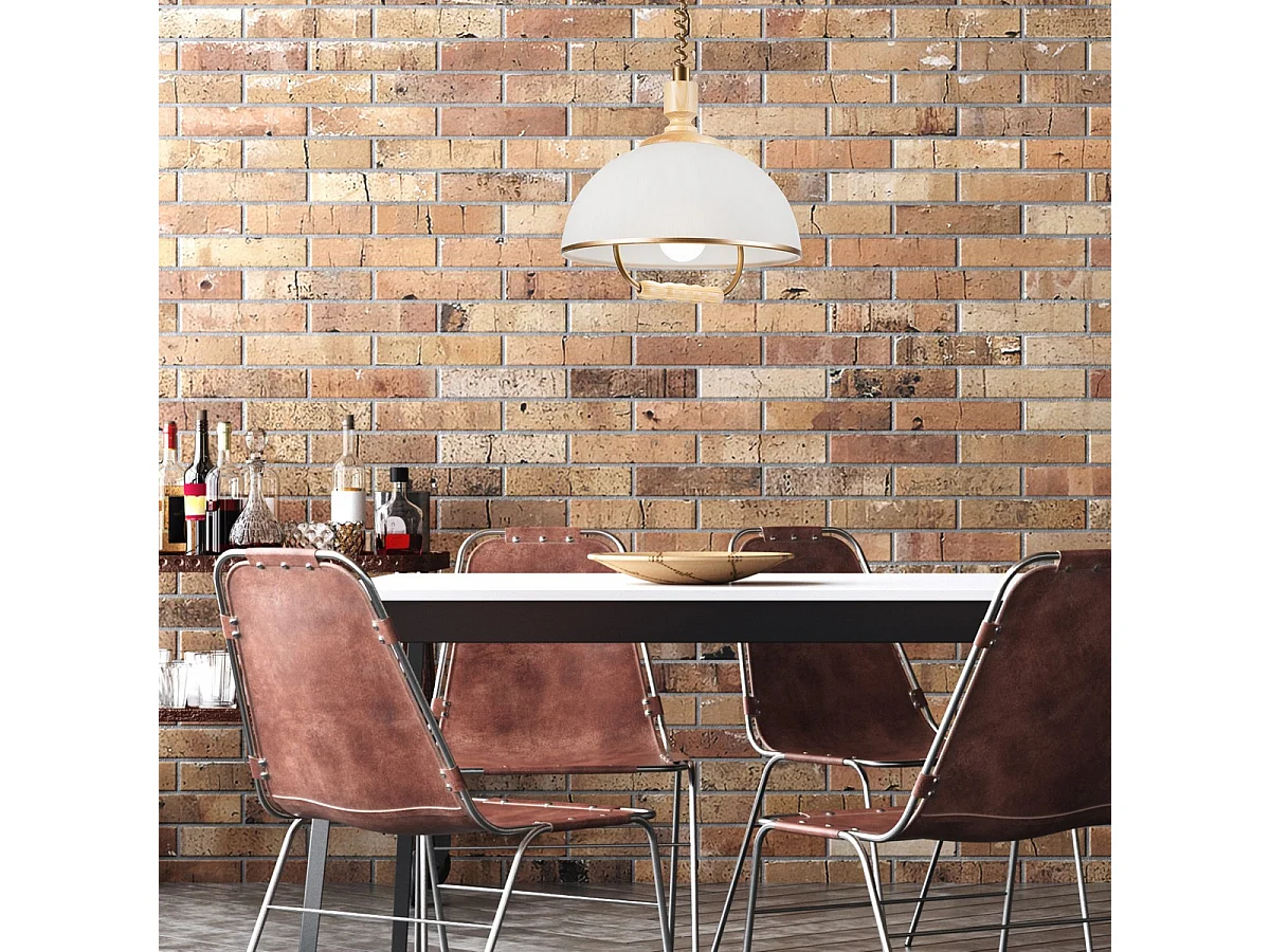 Lampada a Sospensione Ramona, Marrone, 30x30x64 cm, Seven Design