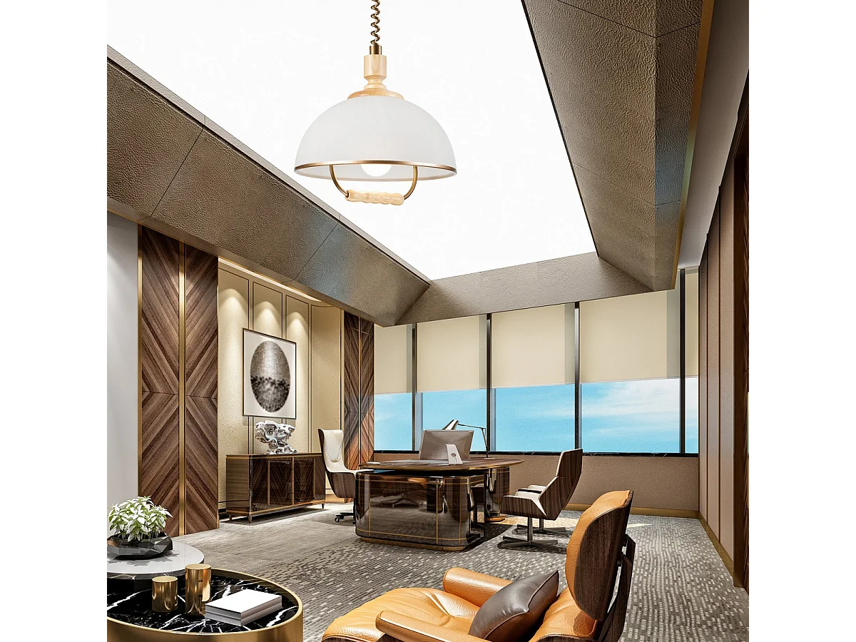 Lampada a Sospensione Ramona, Marrone, 30x30x64 cm, Seven Design