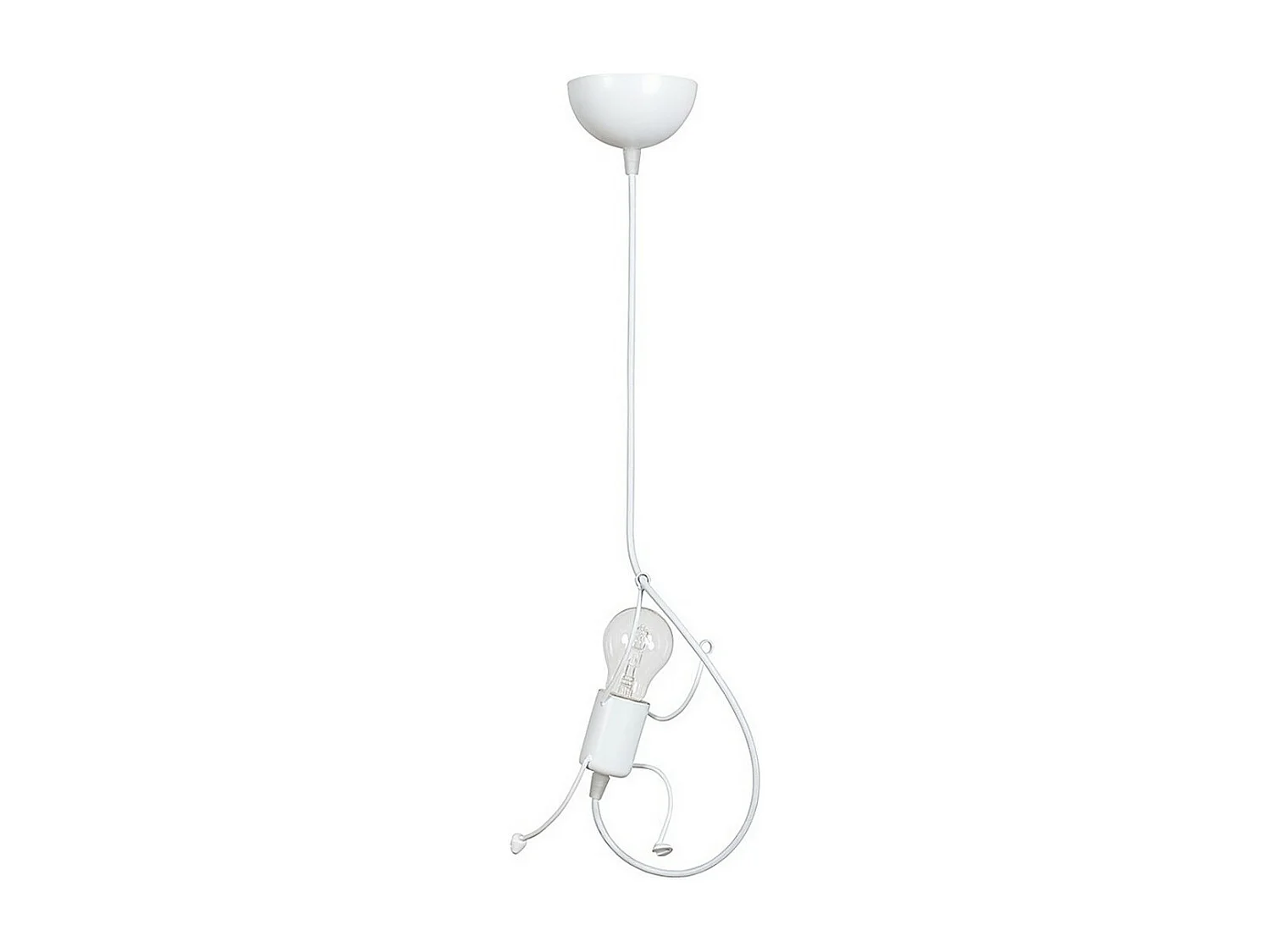 Lampada a Sospensione Bobi, Bianco, 14x60x14 cm, Seven Design