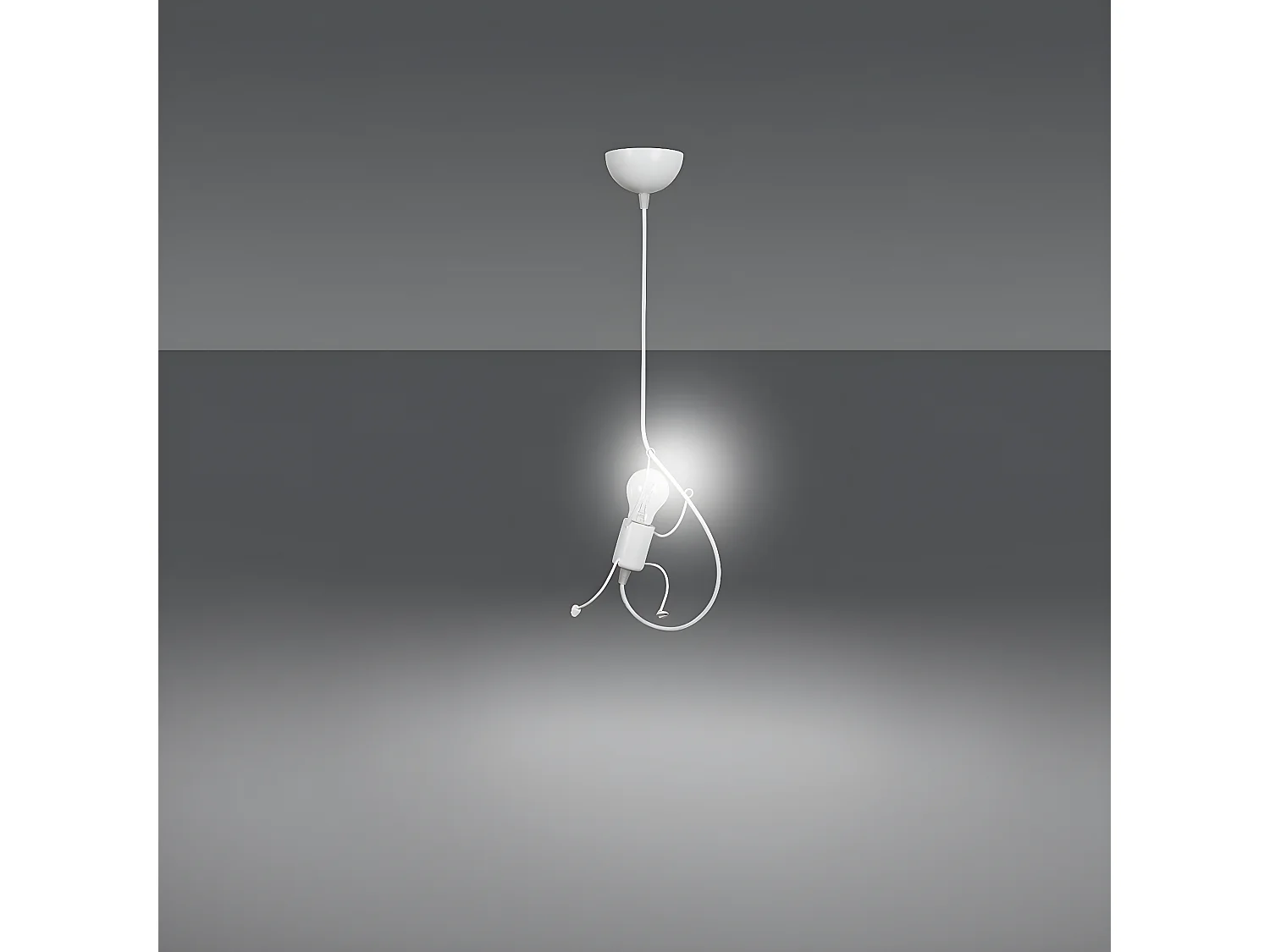 Lampada a Sospensione Bobi, Bianco, 14x60x14 cm, Seven Design