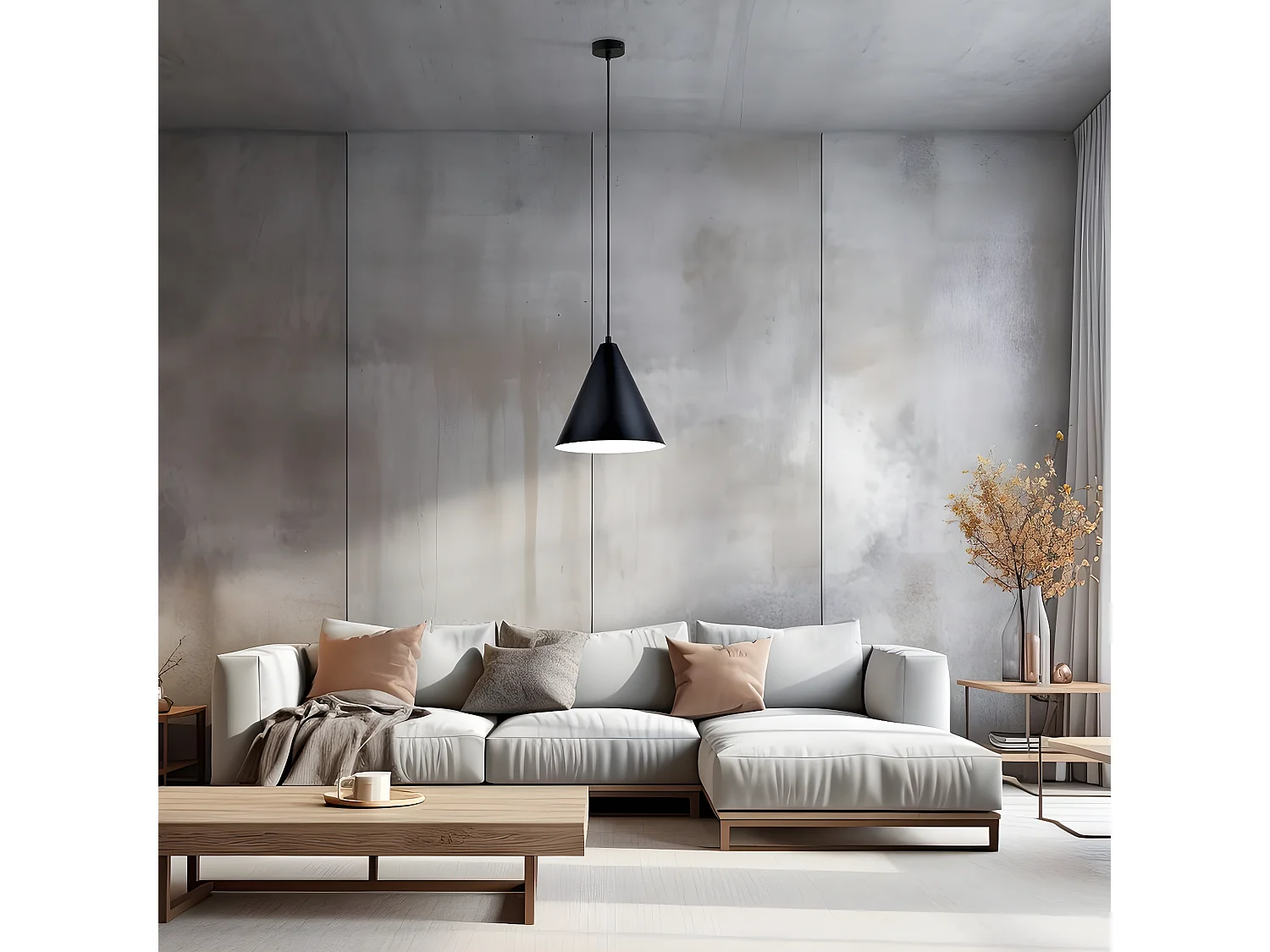 Lampada a Sospensione Rebel 3, Nero, 23,5x100x24 cm, Seven Design