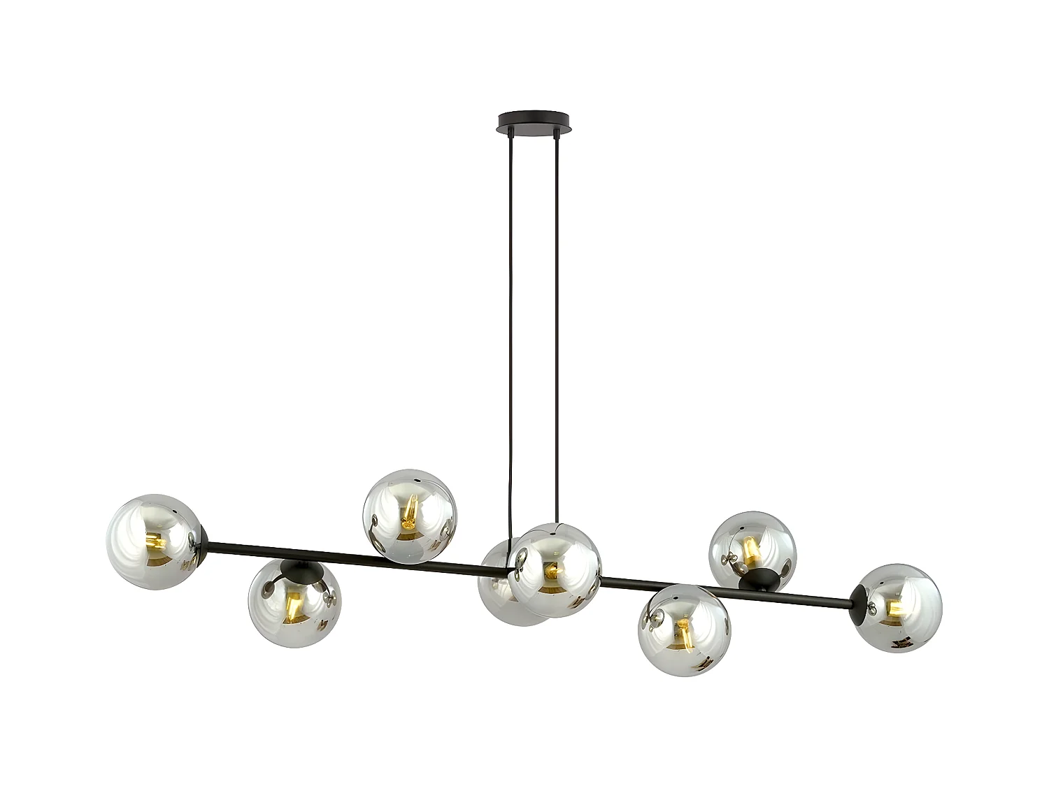 Candeeiro Suspenso Rossi, Preto, 130x100x30 cm, EPIKASA