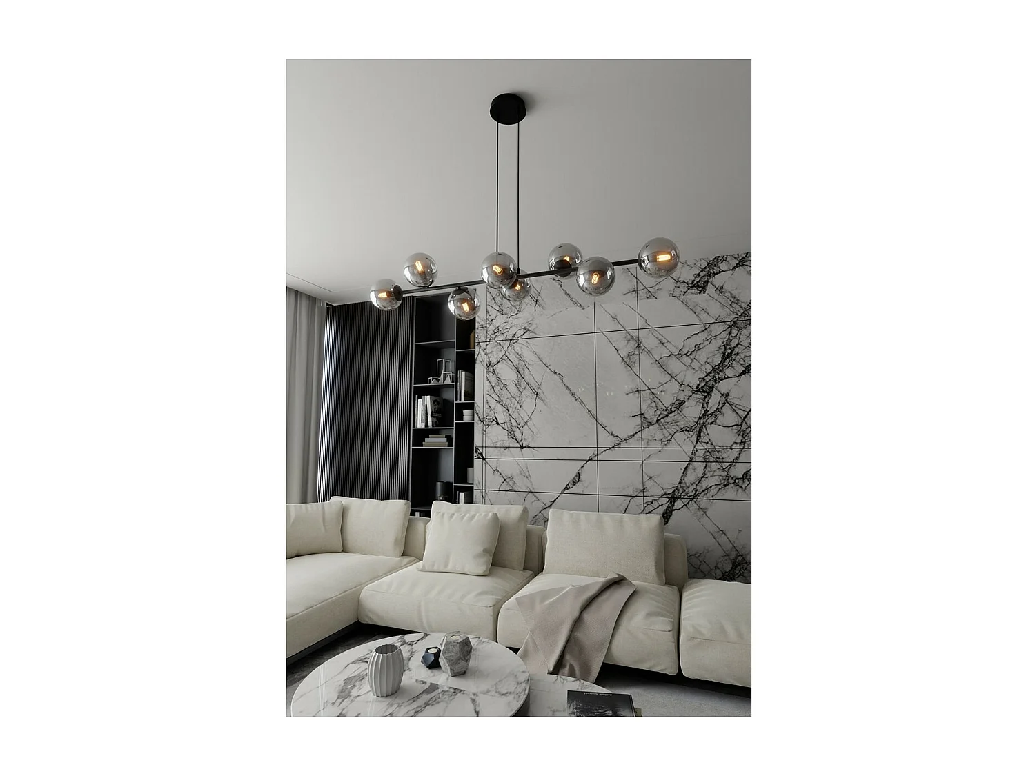 Suspension Rossi, Noir, 130x100x30 cm, Seven Design