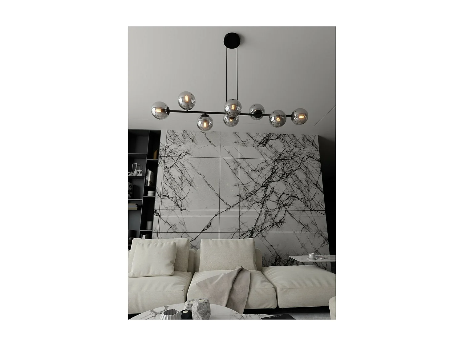 Suspension Rossi, Noir, 130x100x30 cm, Seven Design