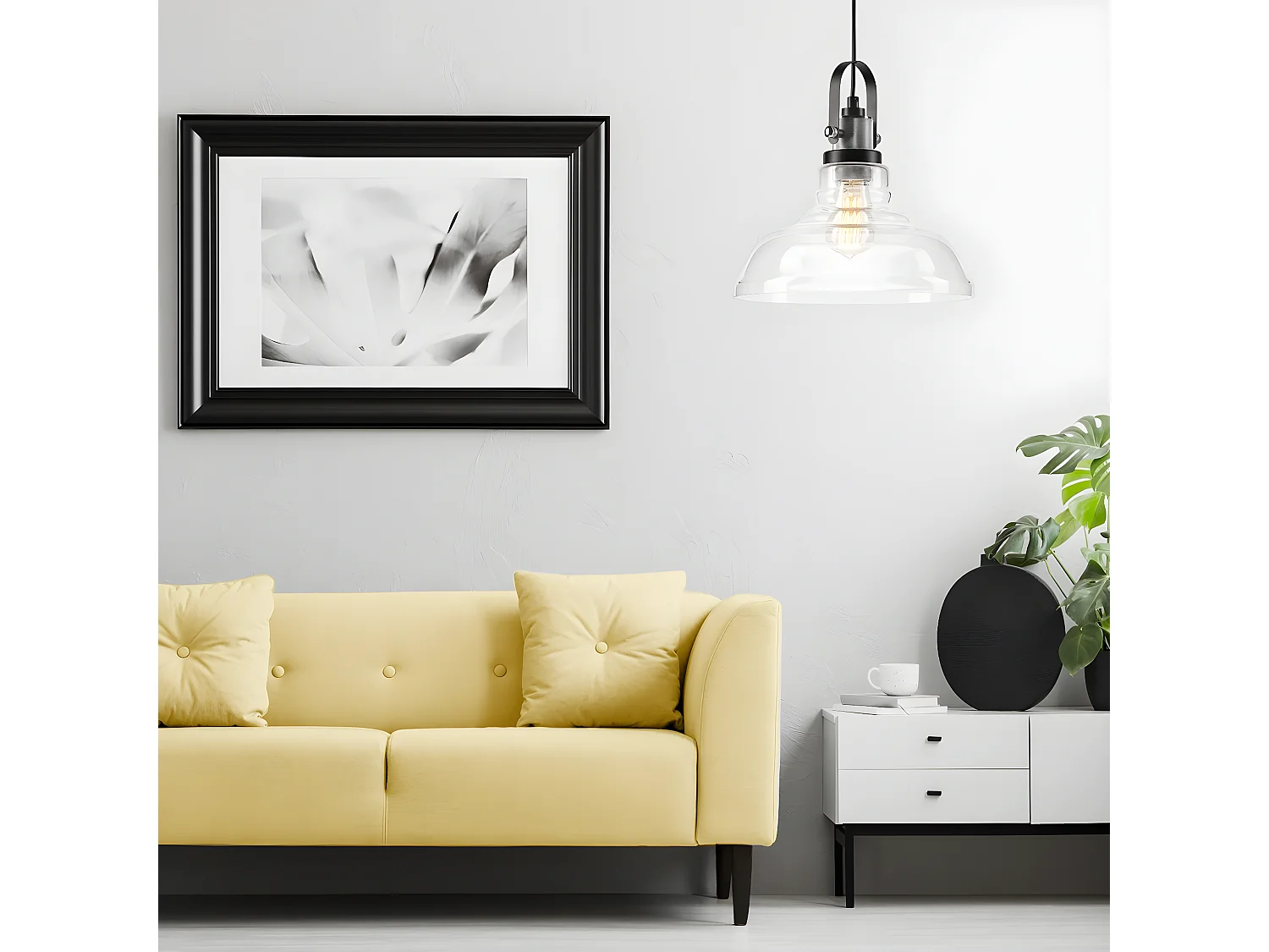 Hanglamp Matteo, Zilver, 28x28x112 cm, Seven Design