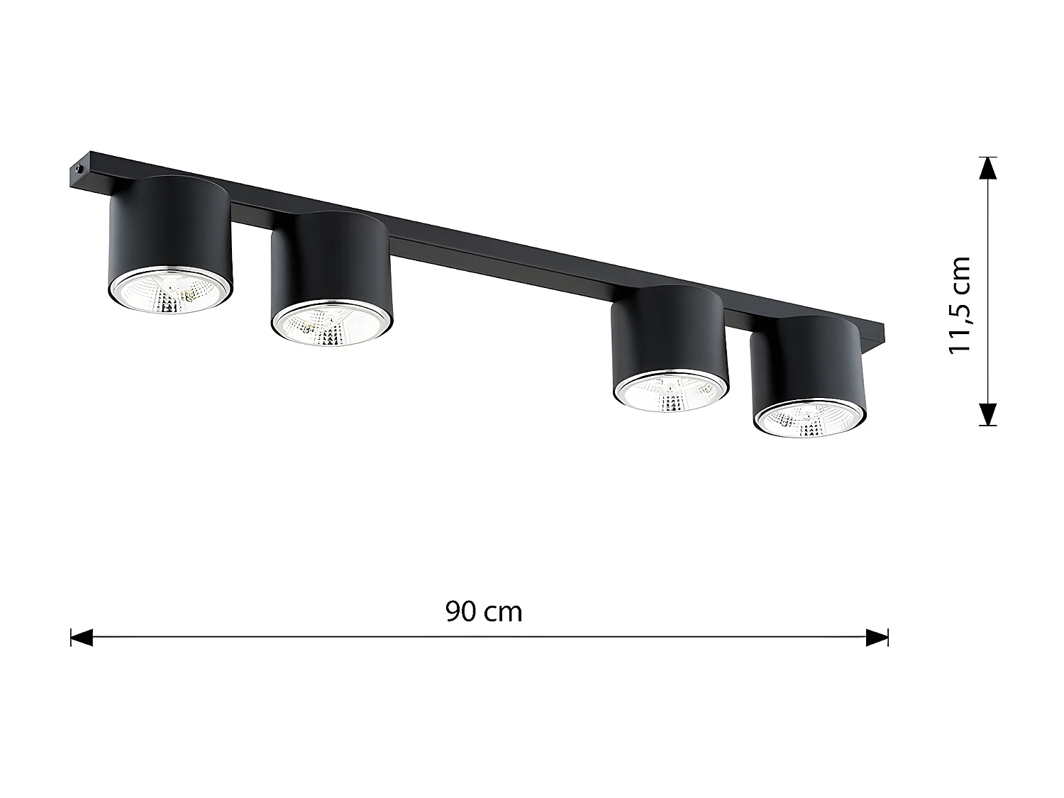 Suspension Matteo, Argent, 28x28x112 cm, Seven Design