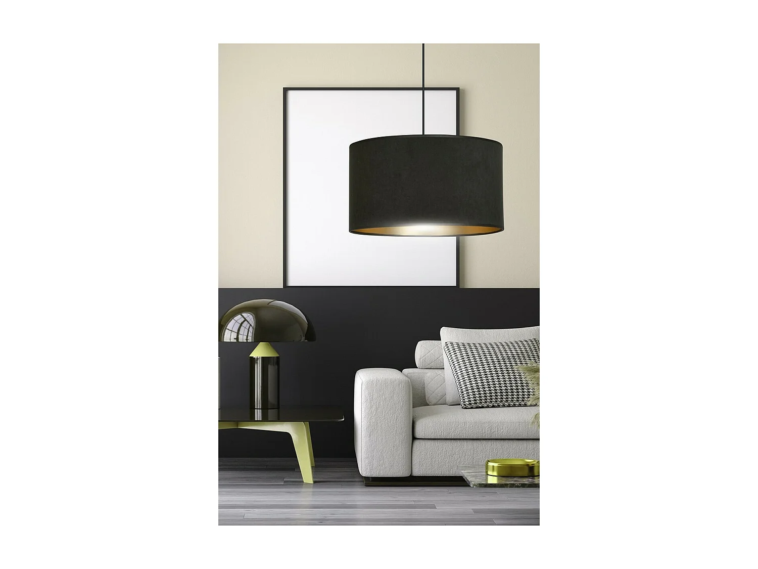 Suspension Hilde, Noir, 35x100x35 cm, Seven Design