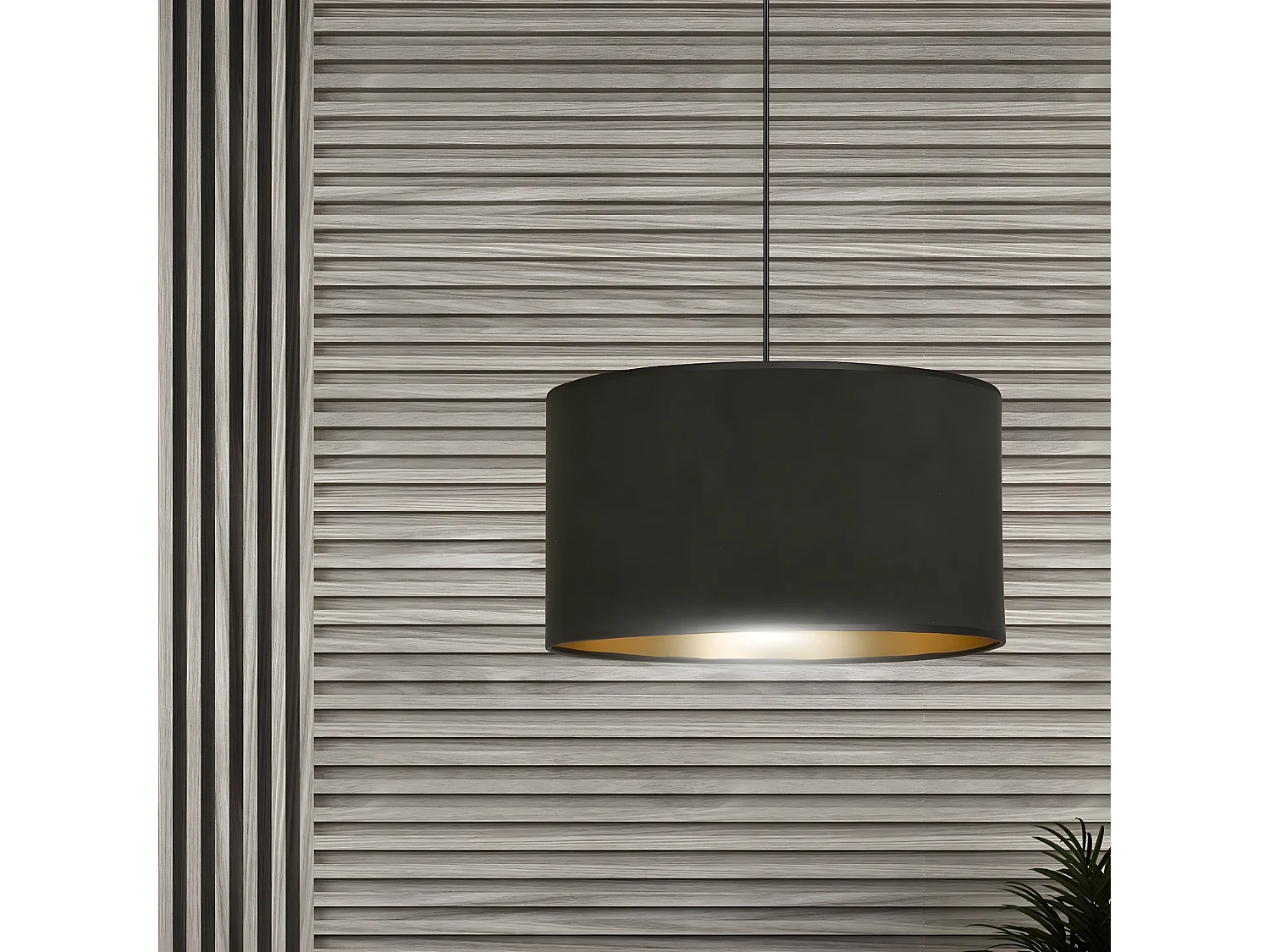 Suspension Hilde, Noir, 35x100x35 cm, Seven Design