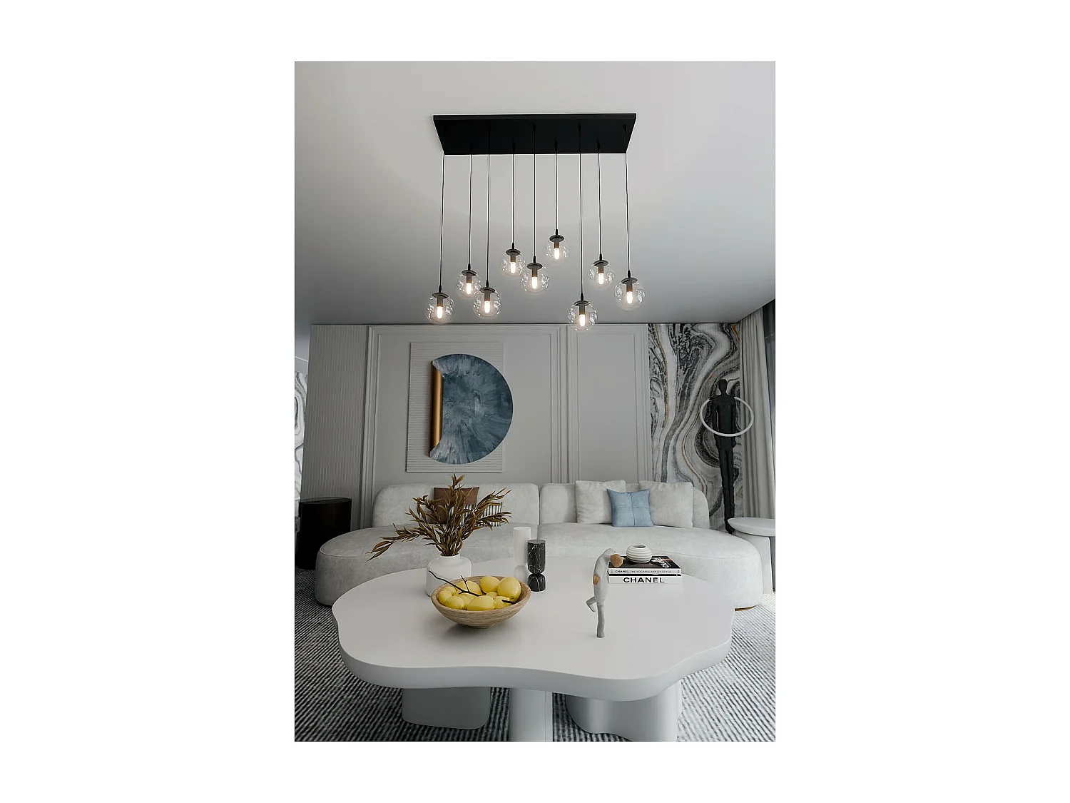 Suspension Cosmo 11, Noir, 104x120x22 cm, Seven Design