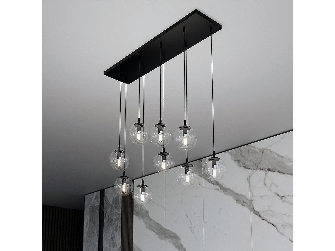 Suspension Cosmo 11, Noir, 104x120x22 cm, Seven Design