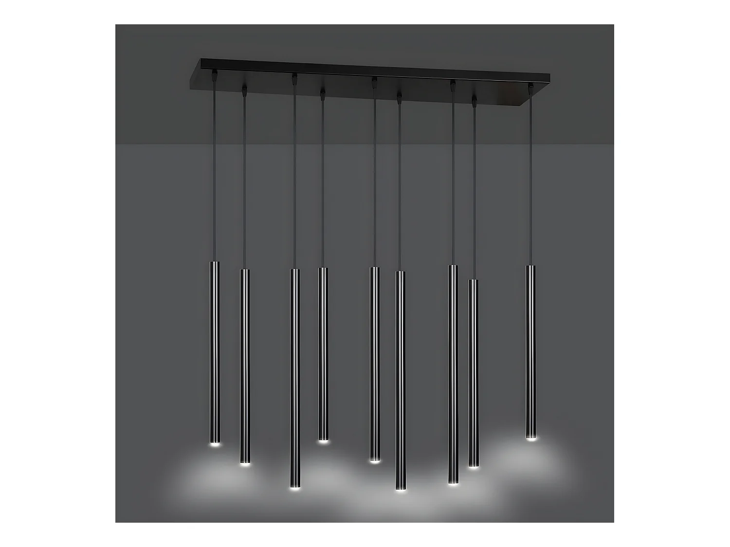 Lampada a Sospensione Selter, Nero, 92x120x22 cm, EPIKASA