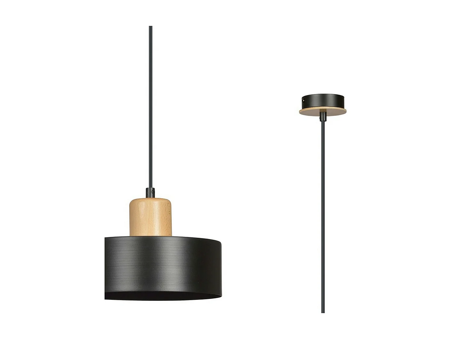 Hanglamp Torin, Zwart, 25x100x25 cm, Seven Design