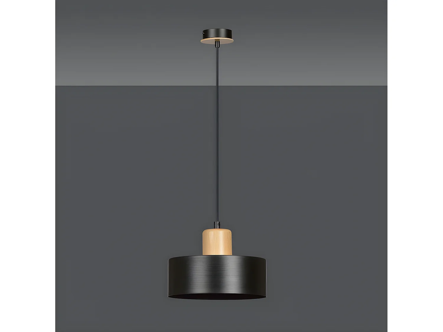 Hanglamp Torin, Zwart, 25x100x25 cm, Seven Design