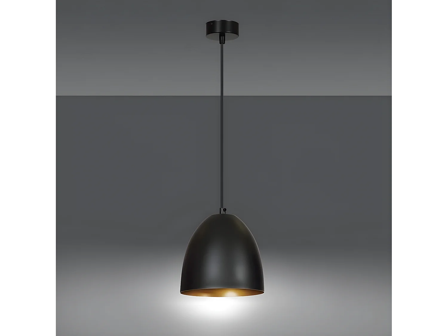 Hanglamp Lenox 3, Zwart, 20x80x18 cm, Seven Design