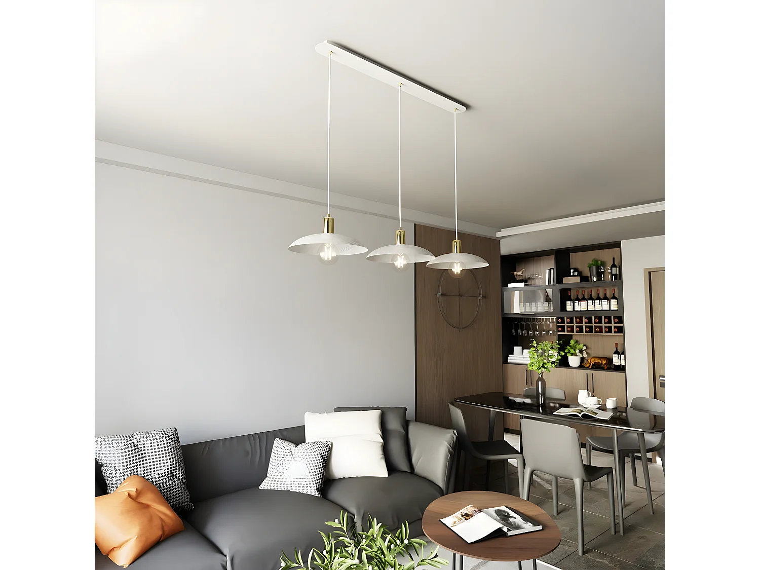 Lampa Wisząca Ramona, Miedź, 30x30x64 cm, Seven Design