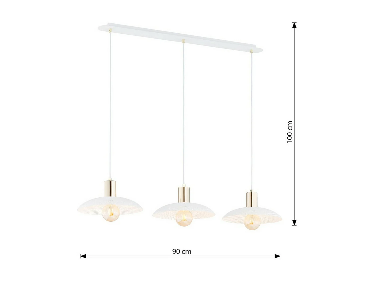 Lampa Wisząca Ramona, Miedź, 30x30x64 cm, Seven Design