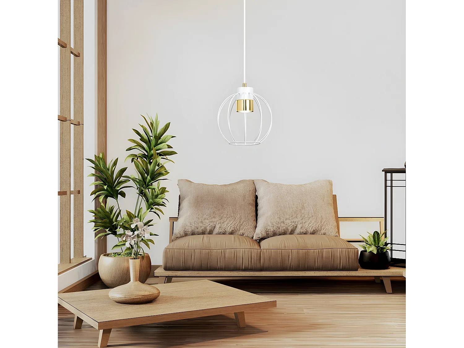 Lampa Wisząca Falis, Biały, 18x115x18 cm, Seven Design