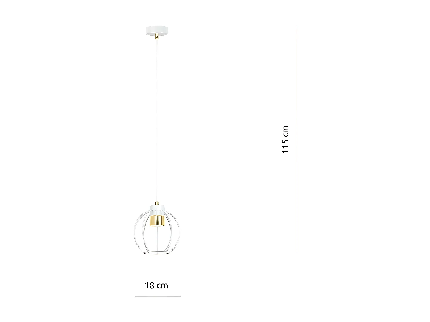 Lampa Wisząca Falis, Biały, 18x115x18 cm, Seven Design