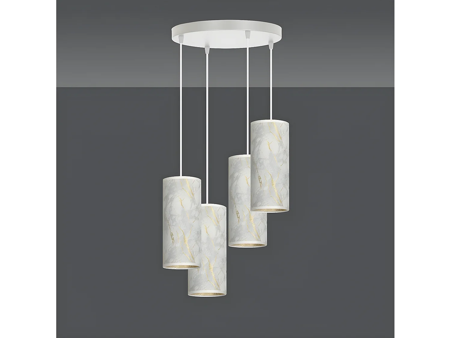 Candeeiro Suspenso Karli 3, Branco, 35x100x22 cm, Seven Design