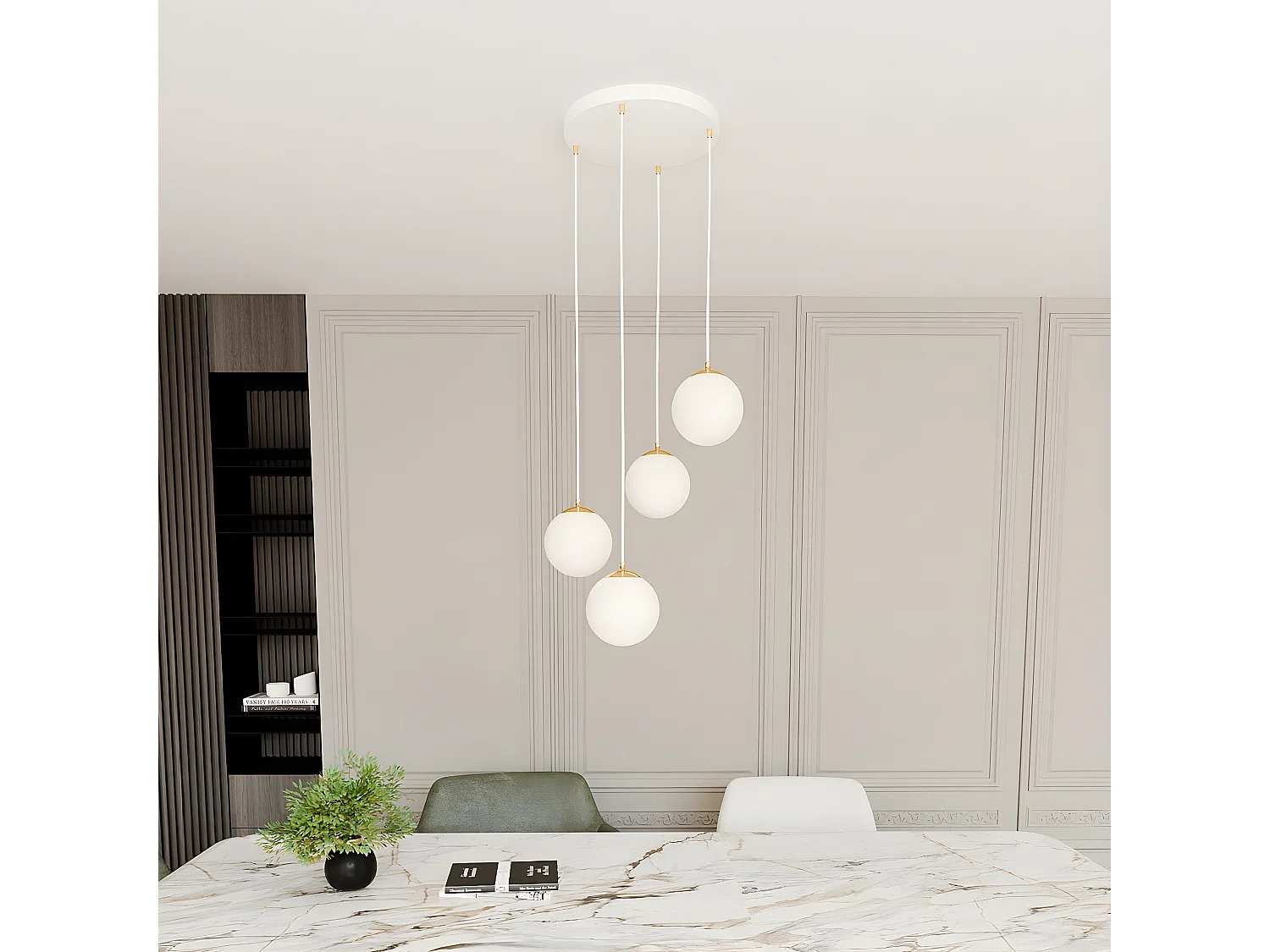 Suspension Royal 3, Blanc, 40x100x40 cm, Seven Design
